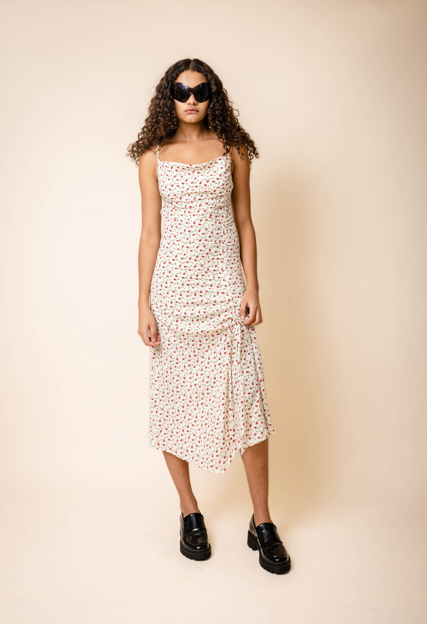 Justine Red Floral Dress