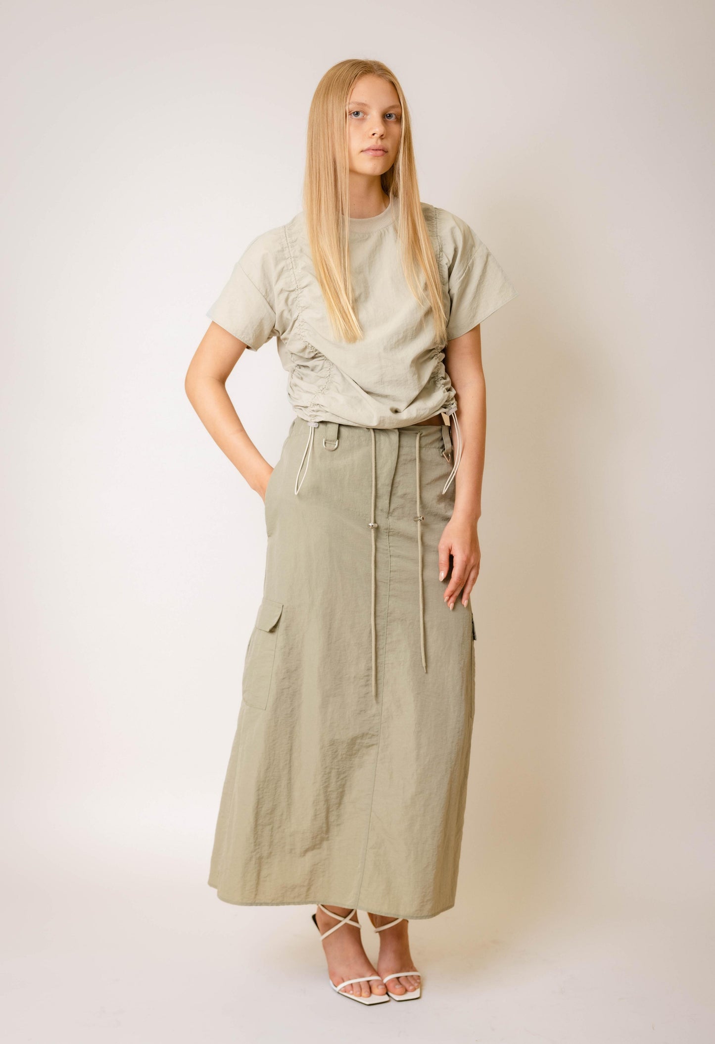 Parachute Short Sleeve Top in Sage