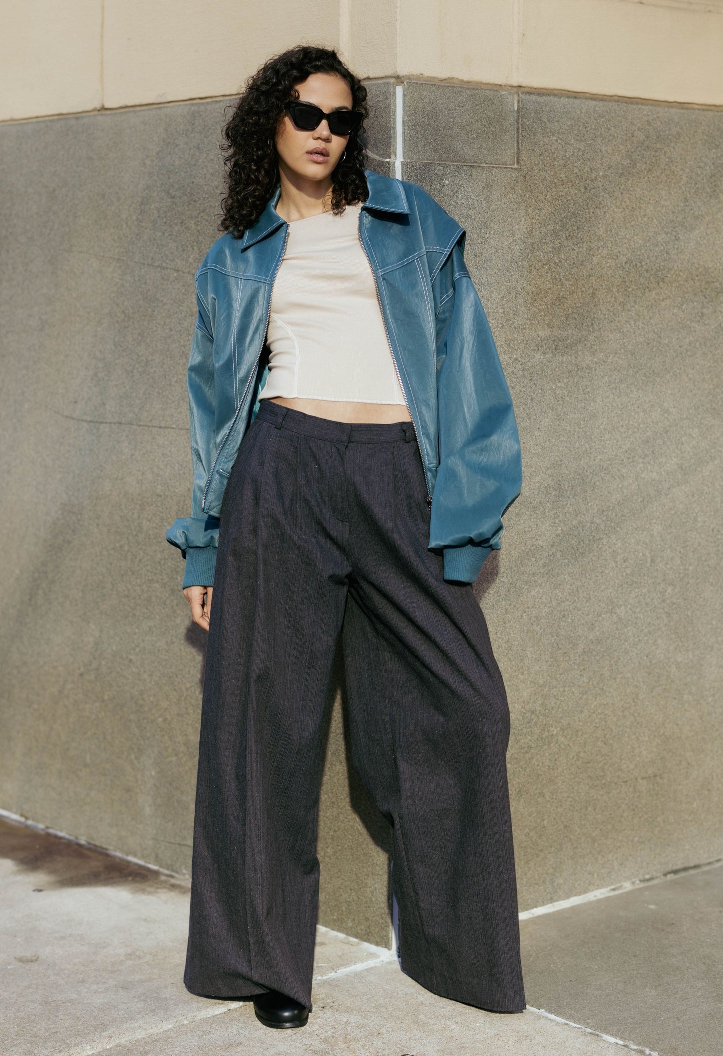 Blue Stone Bomber Jacket