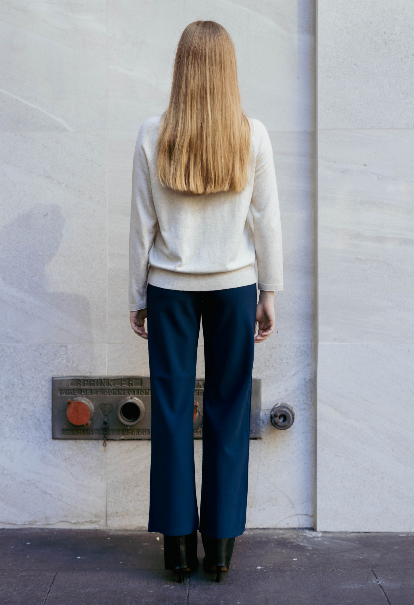 Remi Pleated Trousers in Navy