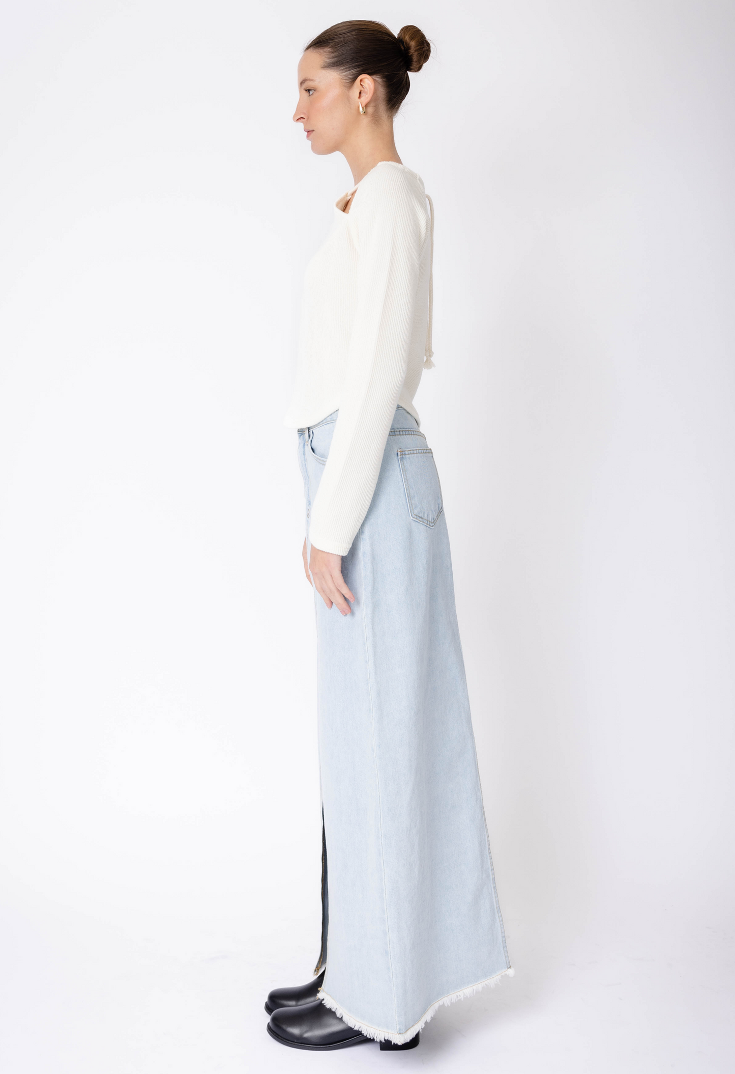Amelina Tie Long Sleeve In Cream
