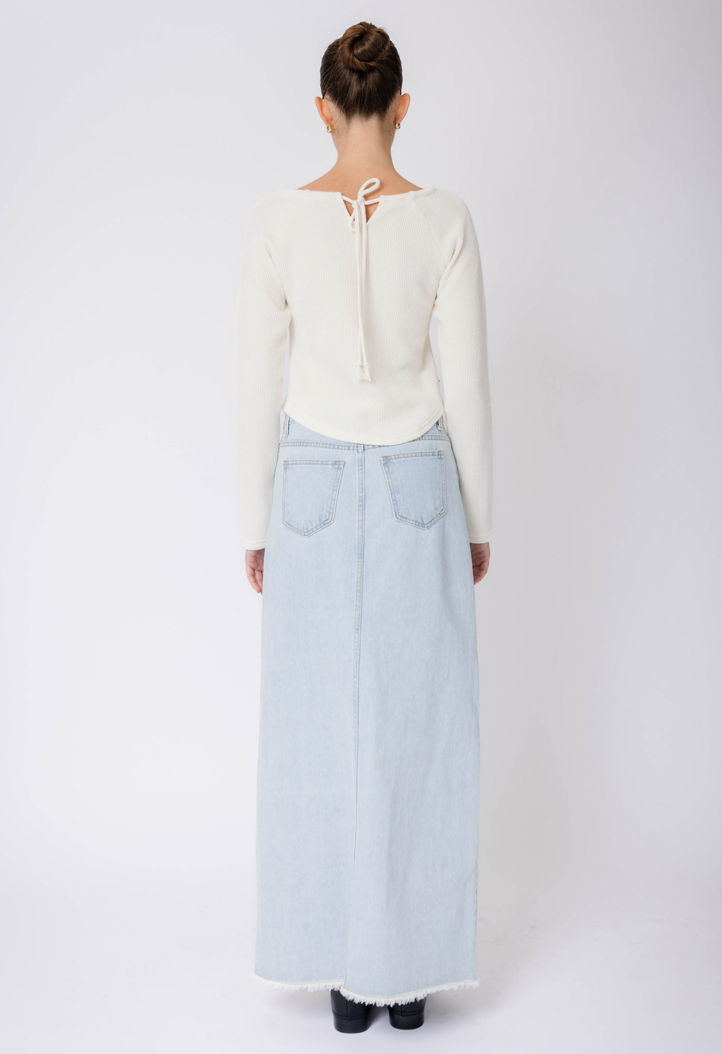 Amelina Tie Long Sleeve In Cream