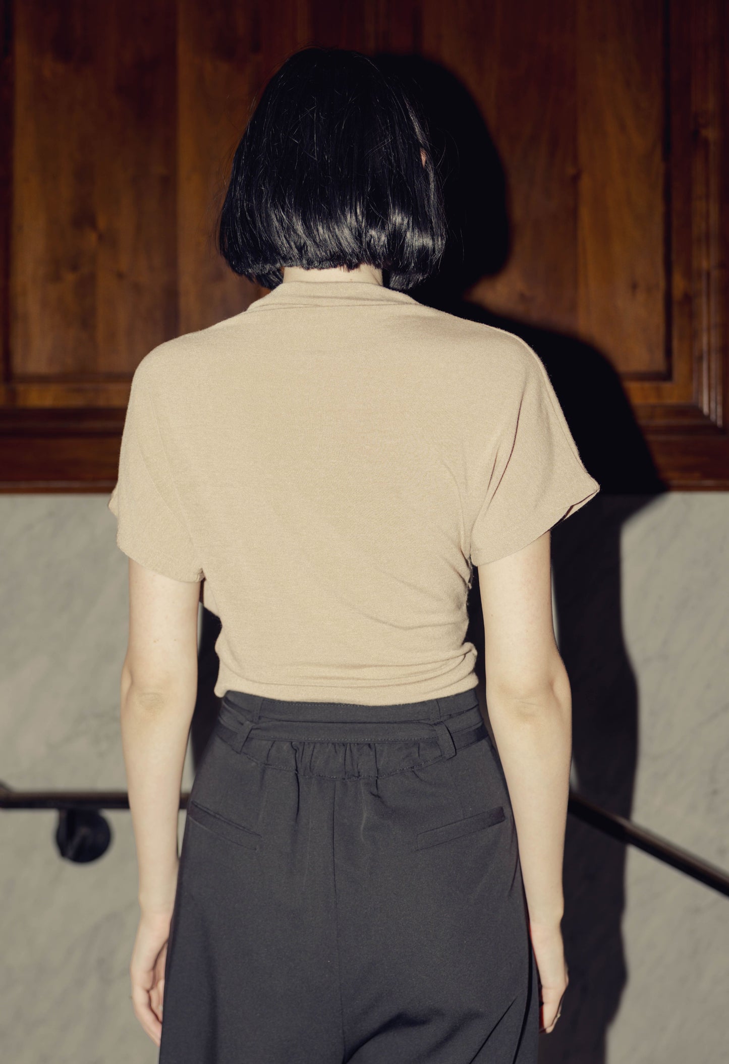Volta Pleated Trousers in Black