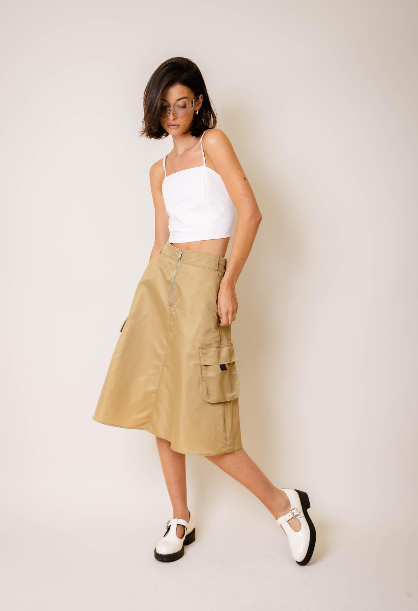 Cargo Skirt in Tan