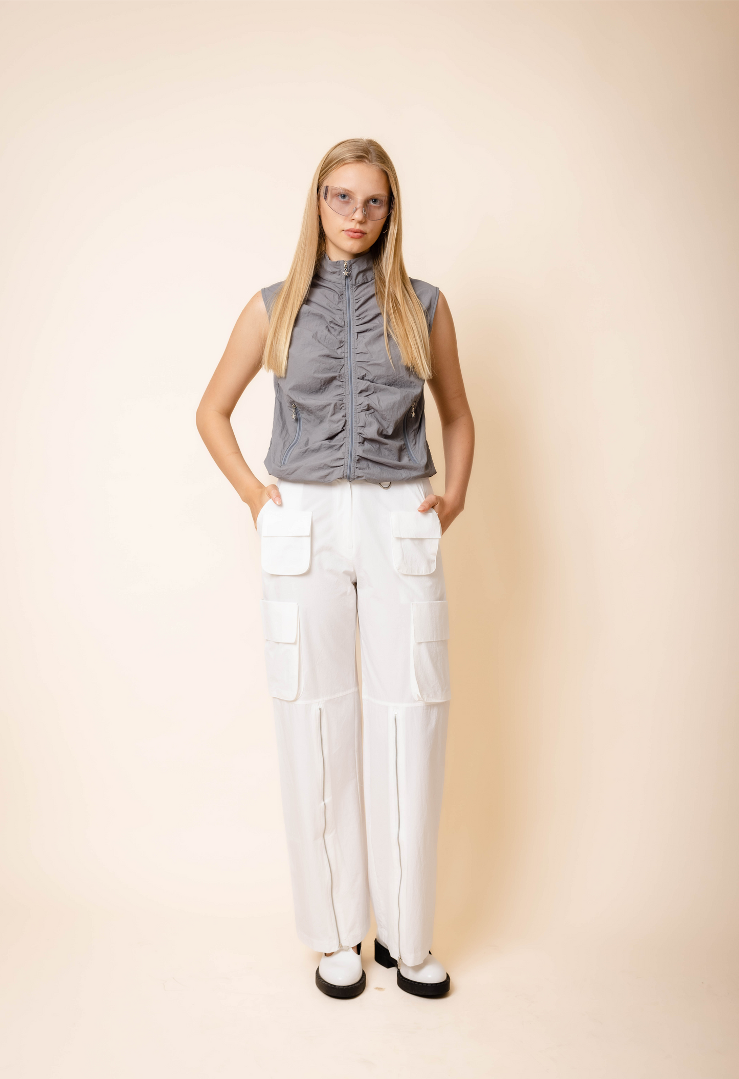 Zip Star Top in Slate