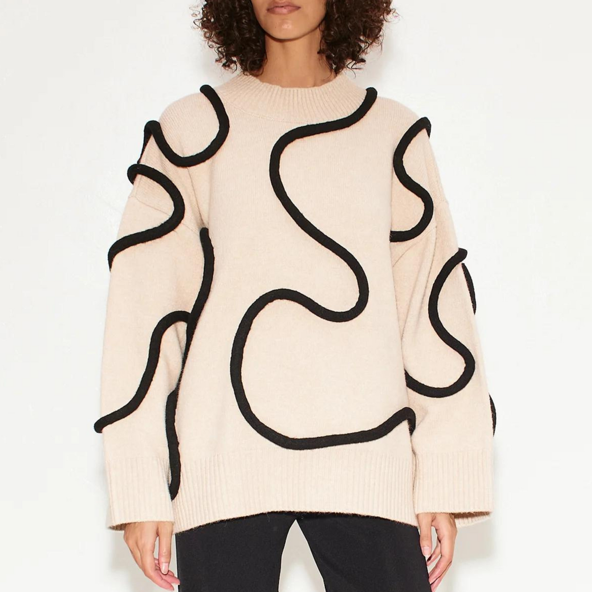 Leigh Squiggle Knit Sweater – The NKC Store