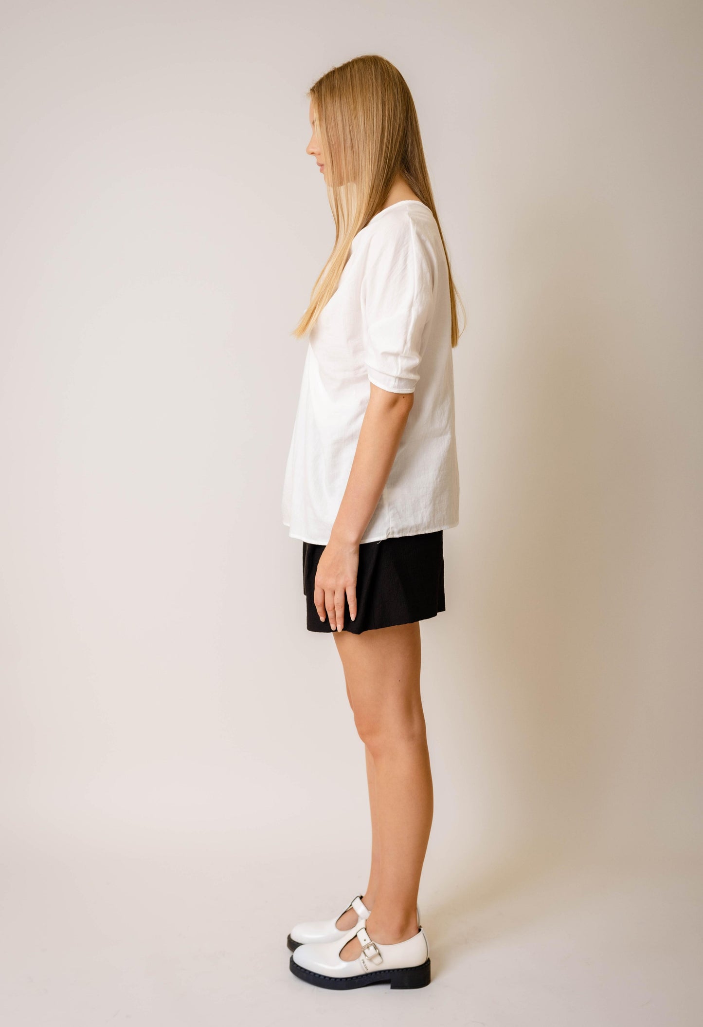 June Twist Blouse In White