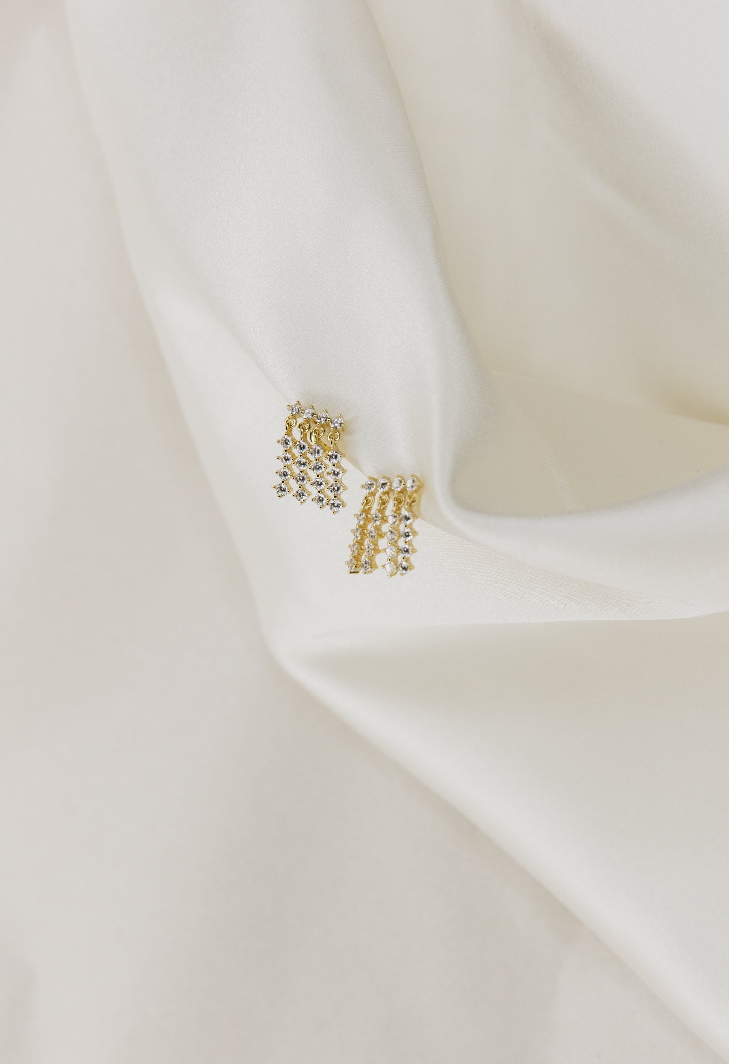 Square Crystal Dangle Earrings