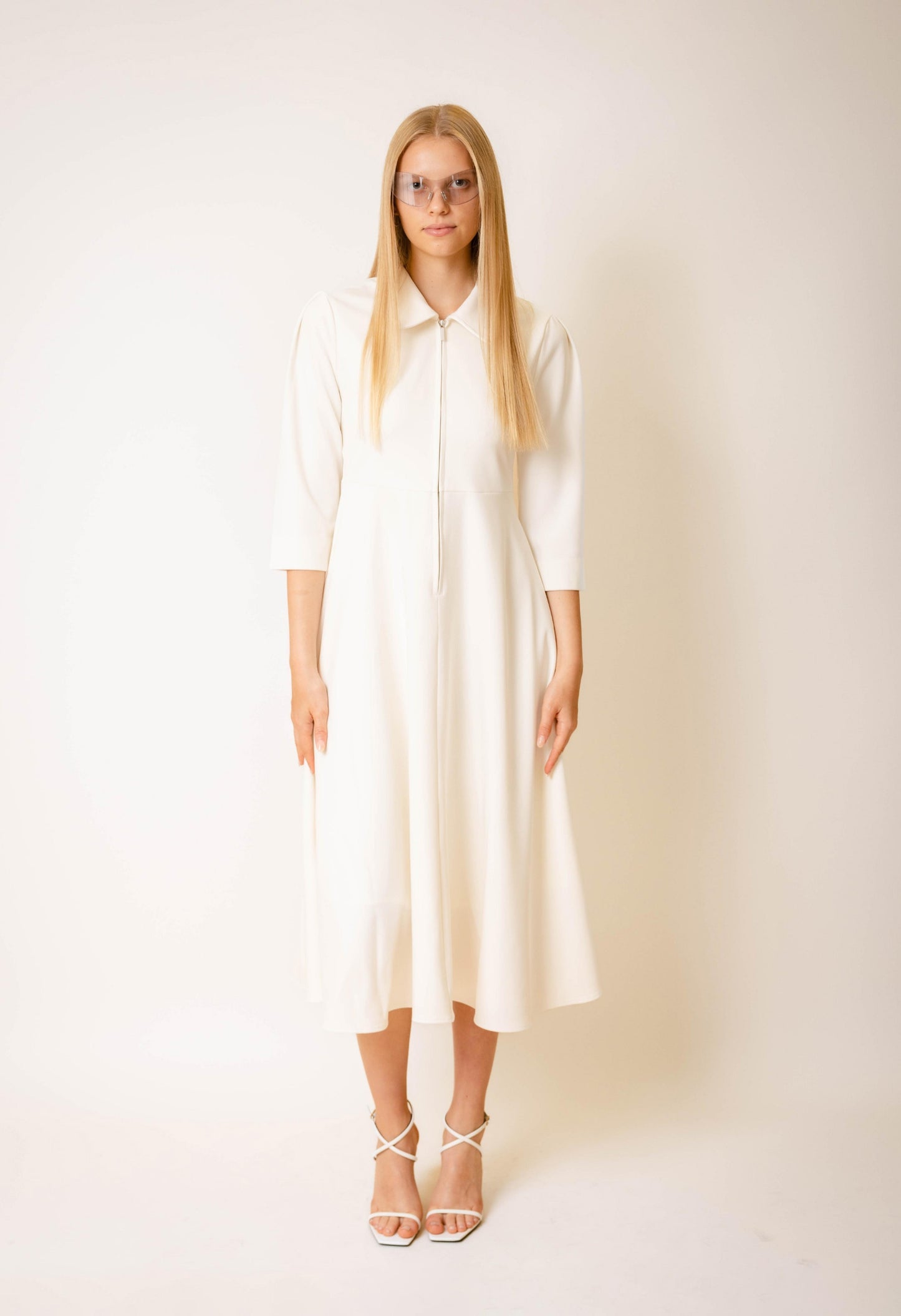 A-Line Quarter Sleeve Dress