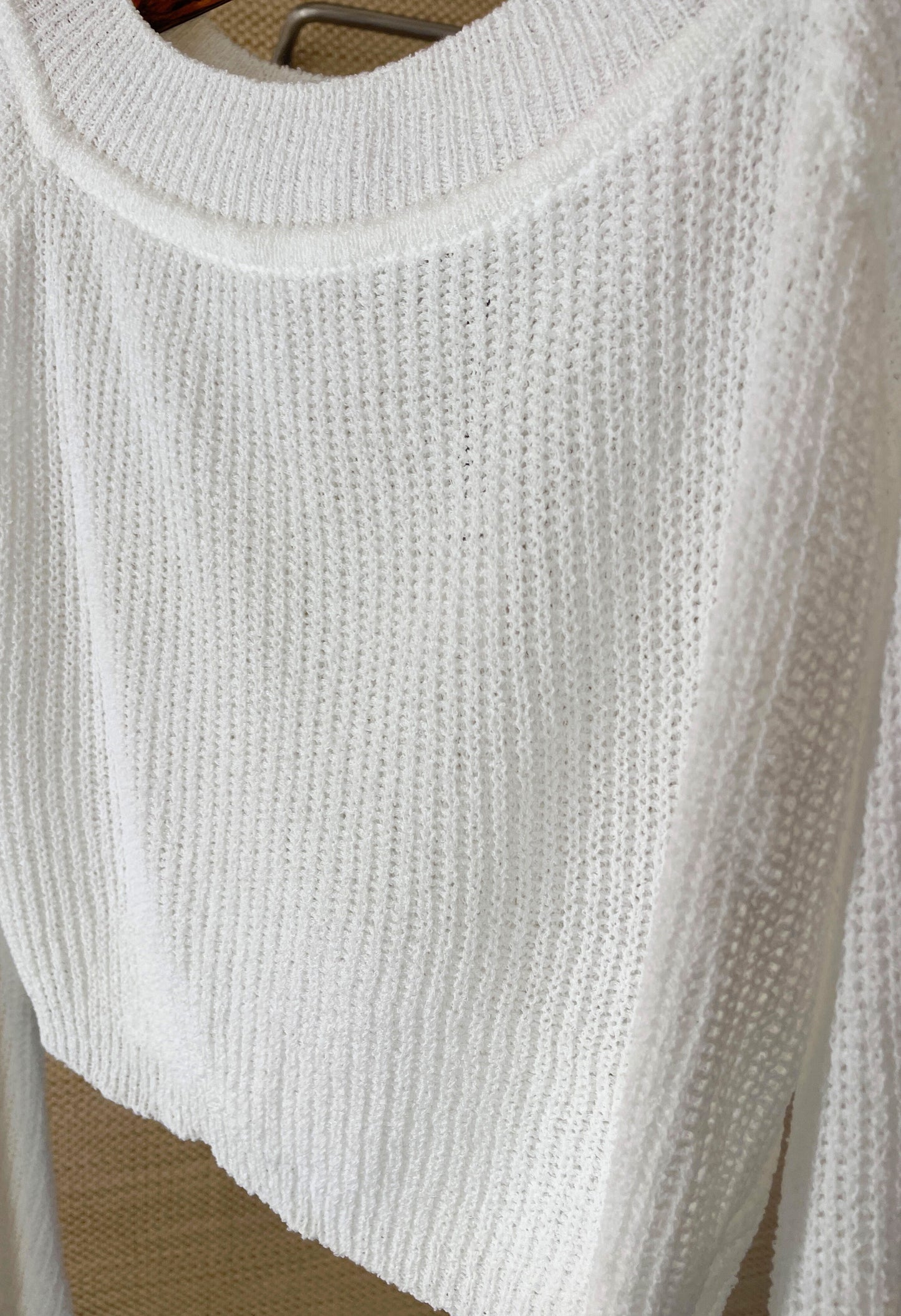 Iris Cropped Sweater in White