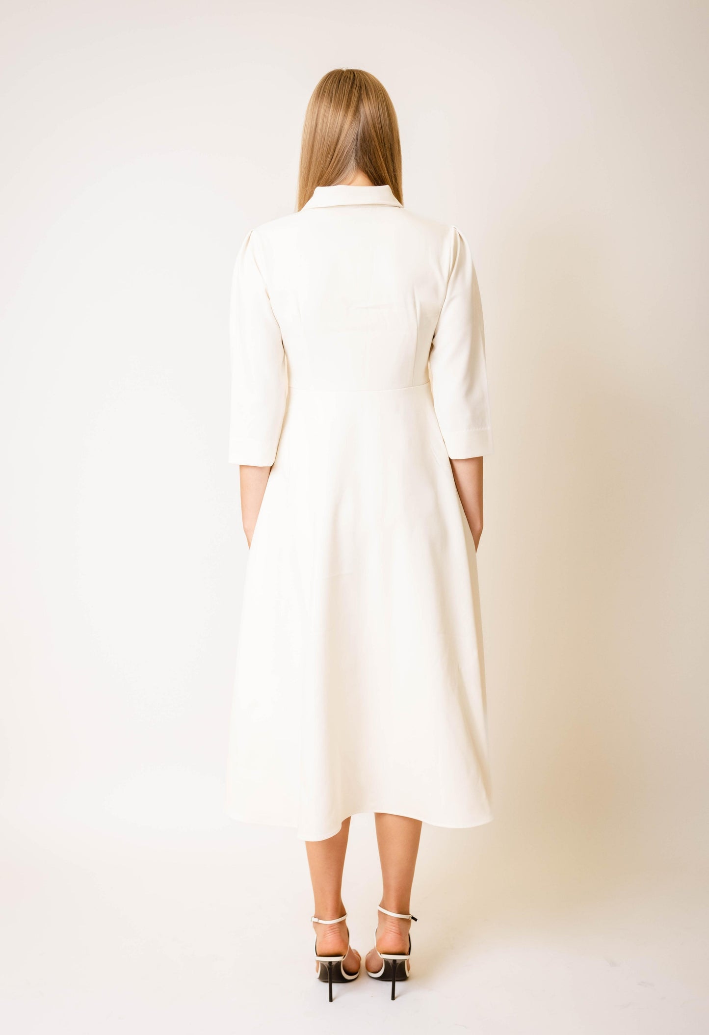 A-Line Quarter Sleeve Dress