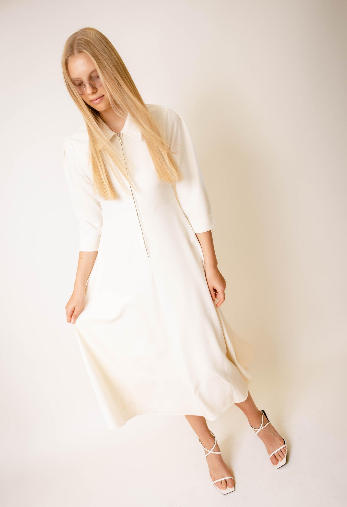 A-Line Quarter Sleeve Dress