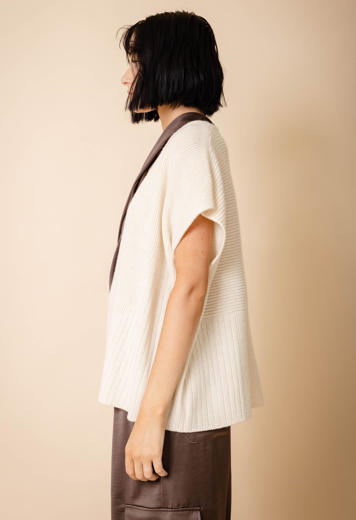 Sweater Vest in Cream