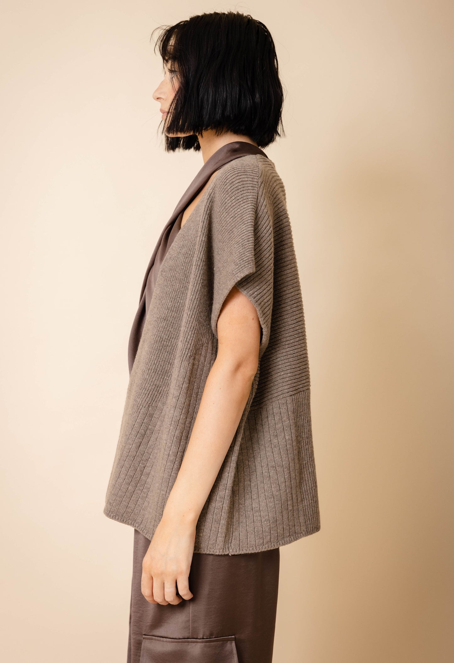 Sweater Vest in Mocha