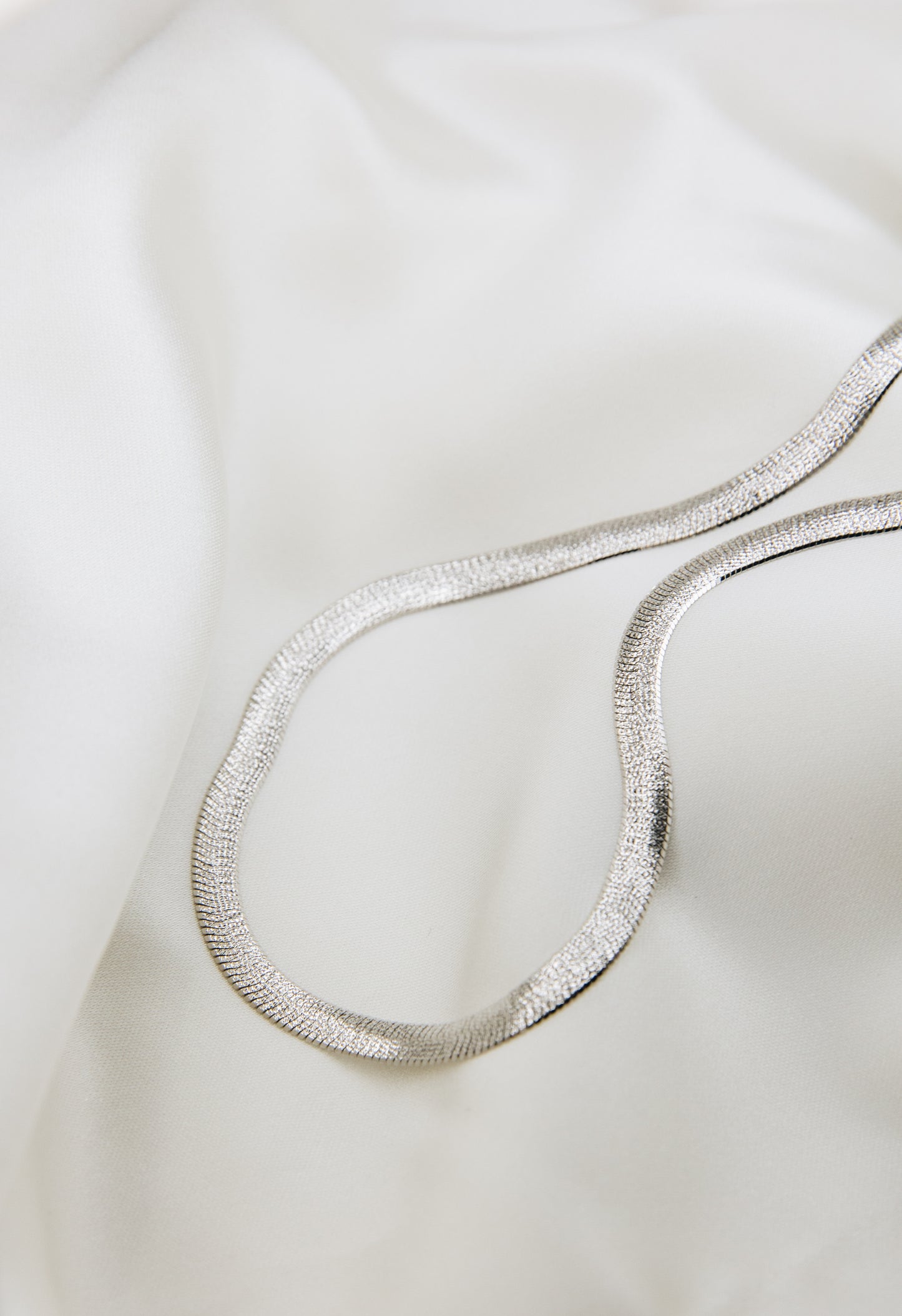 Silver Herringbone Necklace