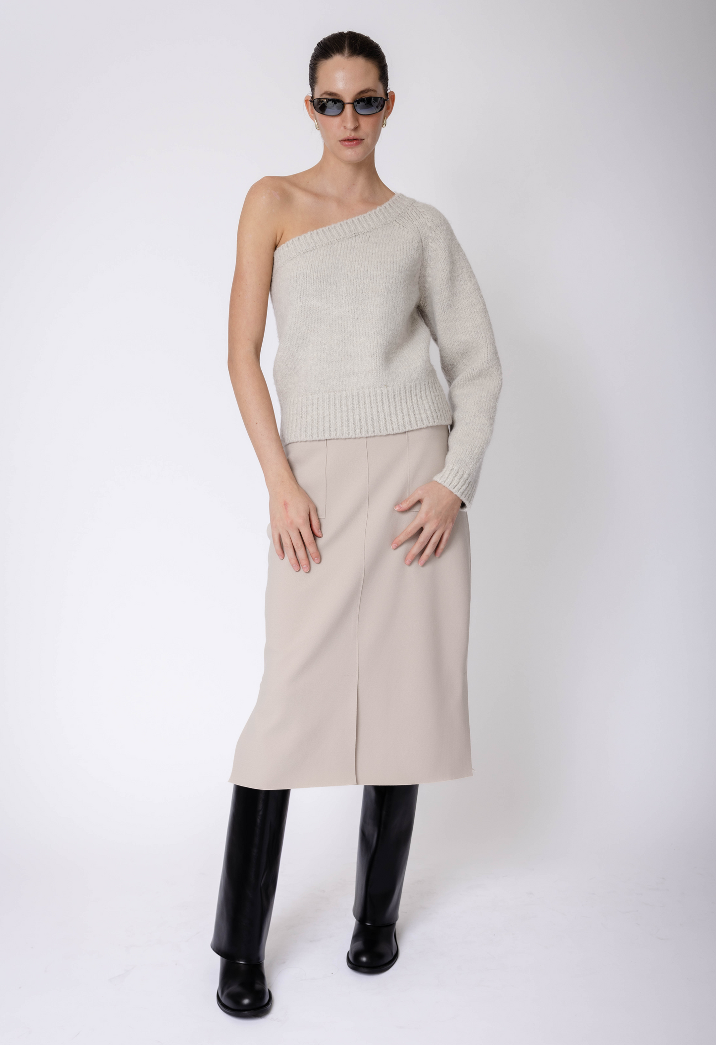Tailored Skirt in Cream