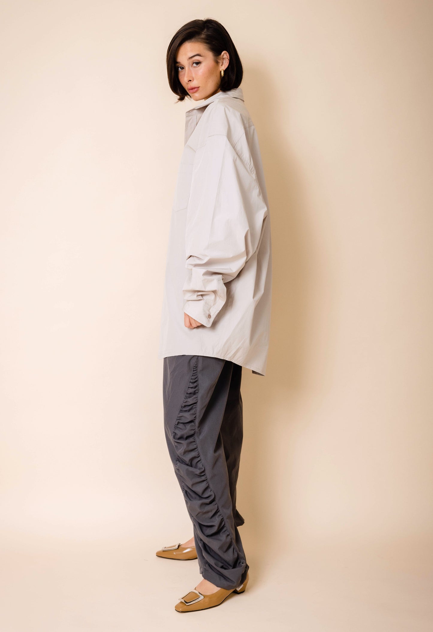 Budapest Button Down in Taupe