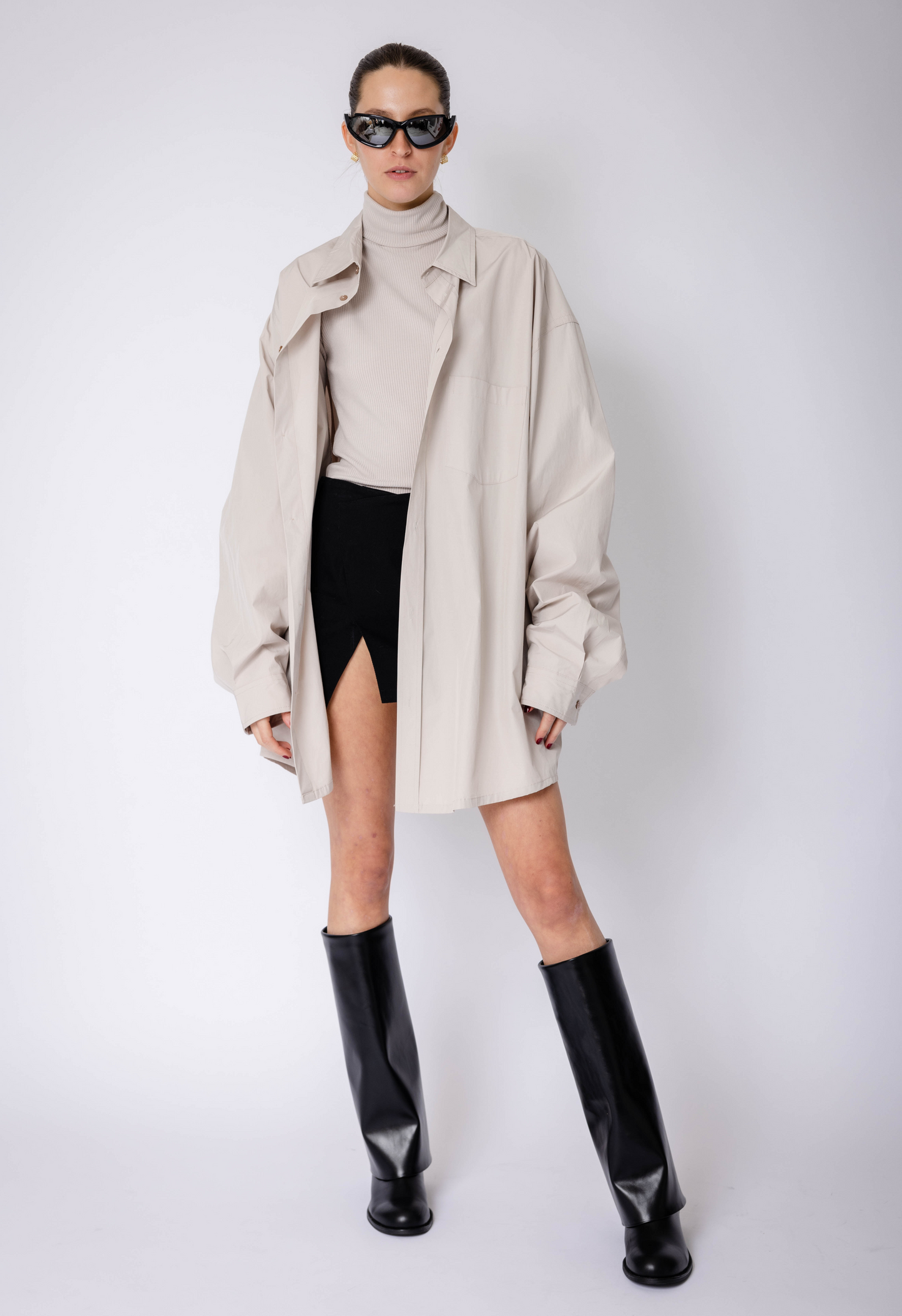 Budapest Button Down in Taupe
