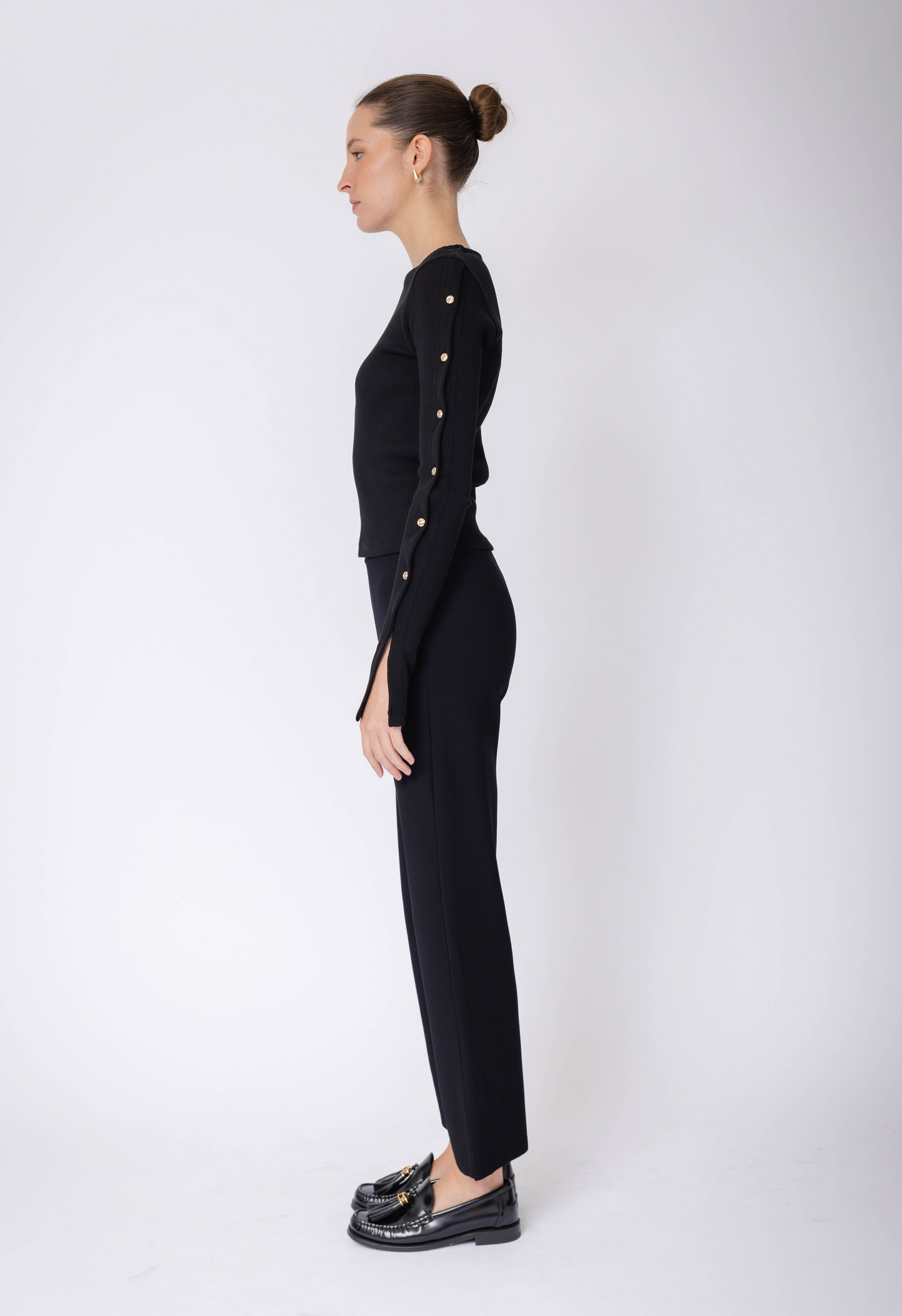 Remi Wide Leg Trouser In Black
