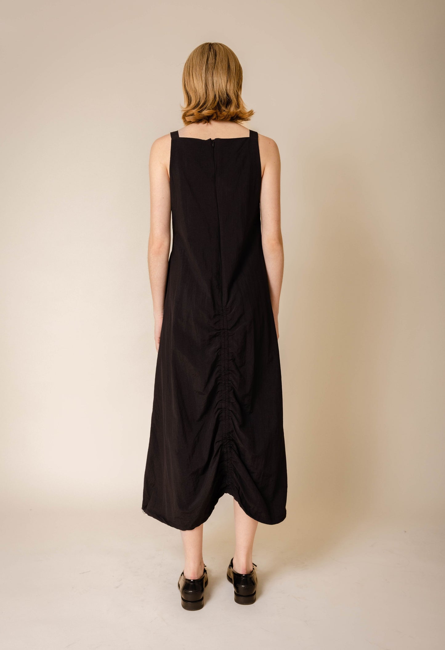 Long Parachute Dress In Black