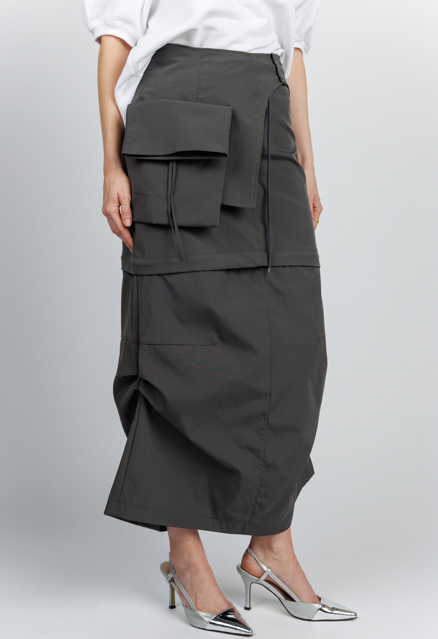 Versatile Utility Skirt in Grey