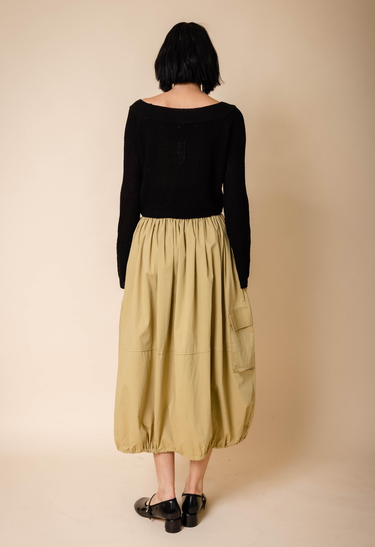 Iris Cropped Sweater in Black