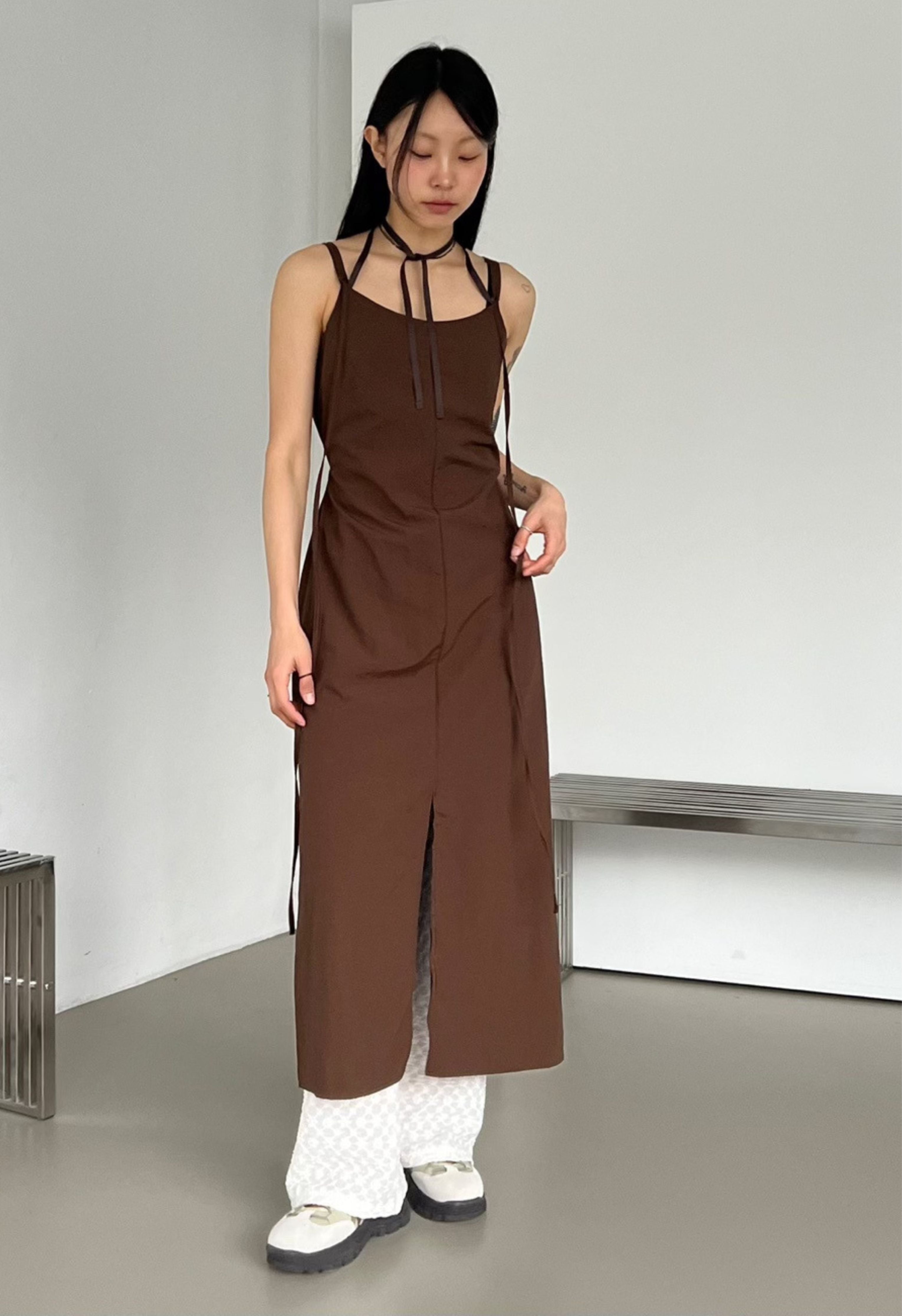 【関税&送料込】CharoRuiz Dresses Brown Strappy Brown Midi Dress – The NKC Store
