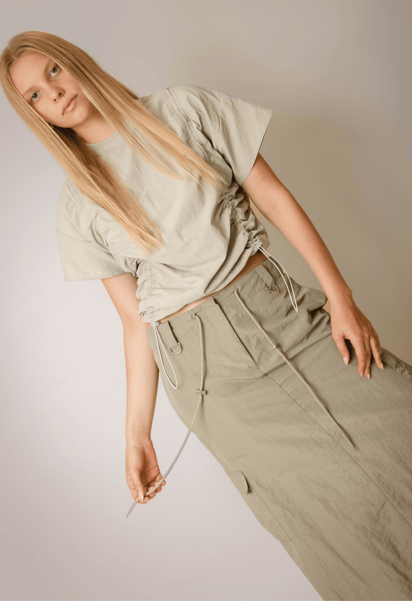 Parachute Short Sleeve Top in Sage