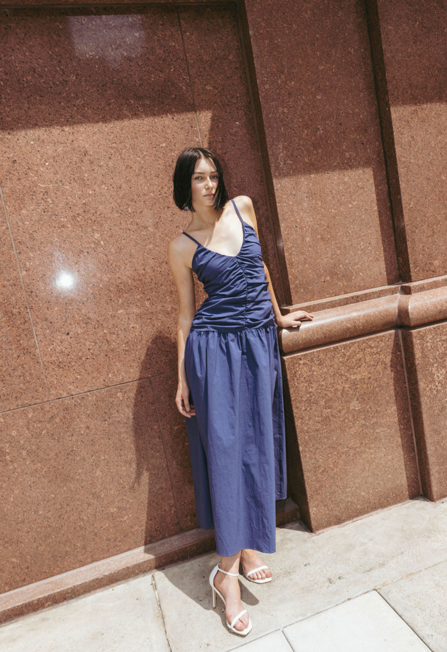 Americana Dress in Navy