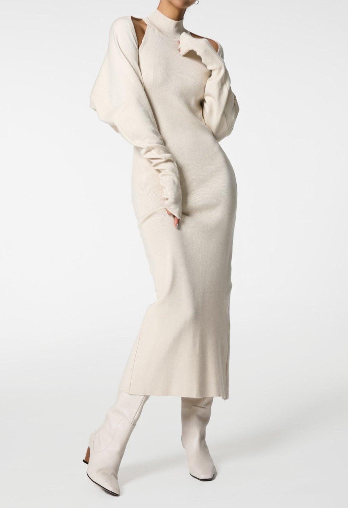 Knit Dress In Vanilla