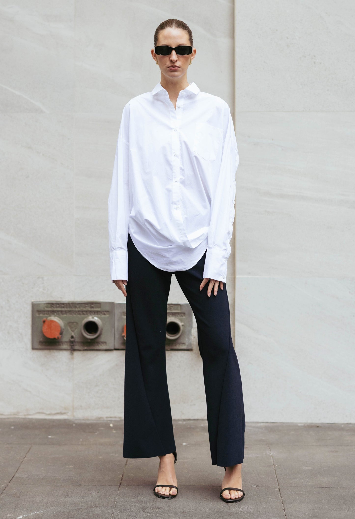 Cross Over Button Down