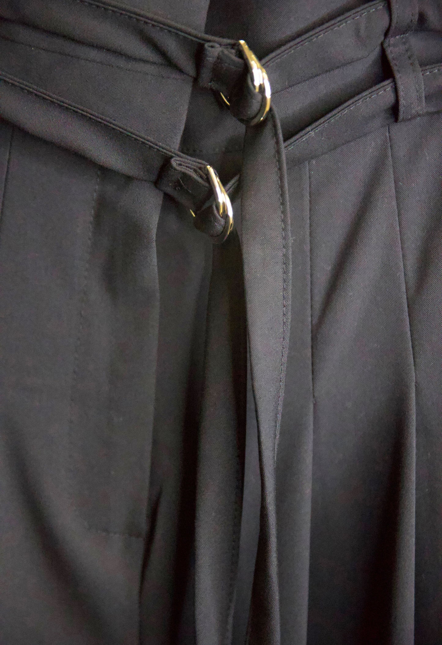 Volta Pleated Trousers in Black
