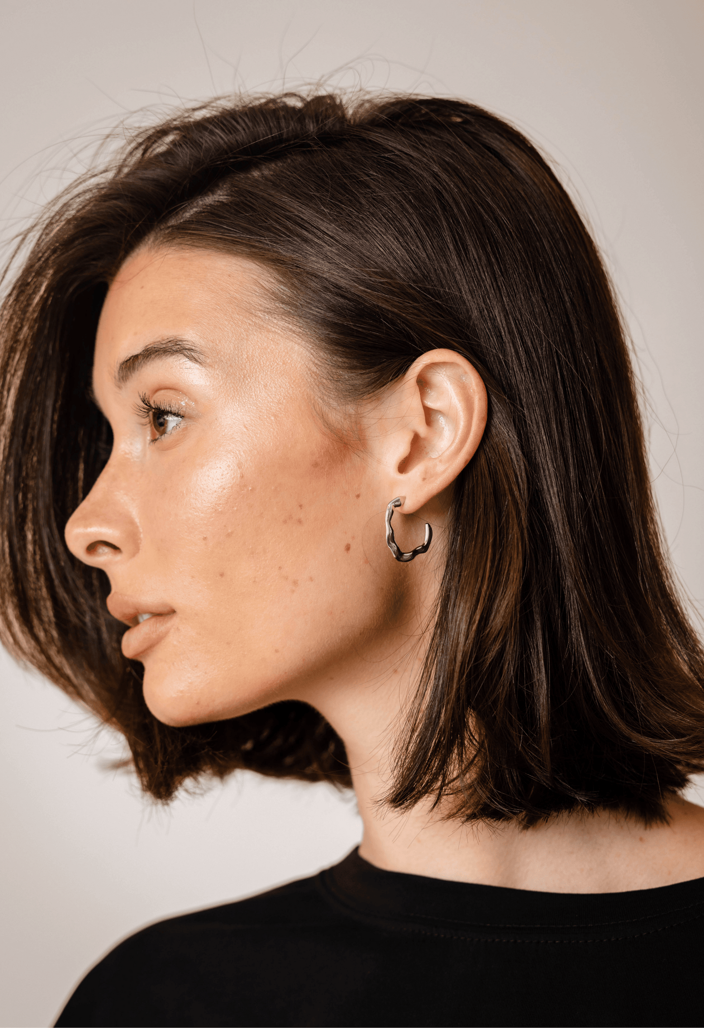 Silver Flat Hoop Earrings