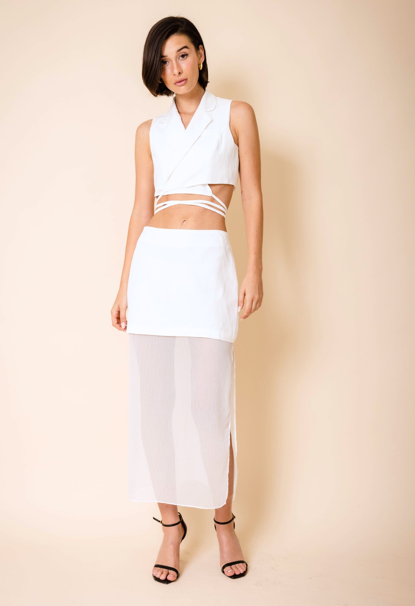 Arlo Cropped Shirt in White