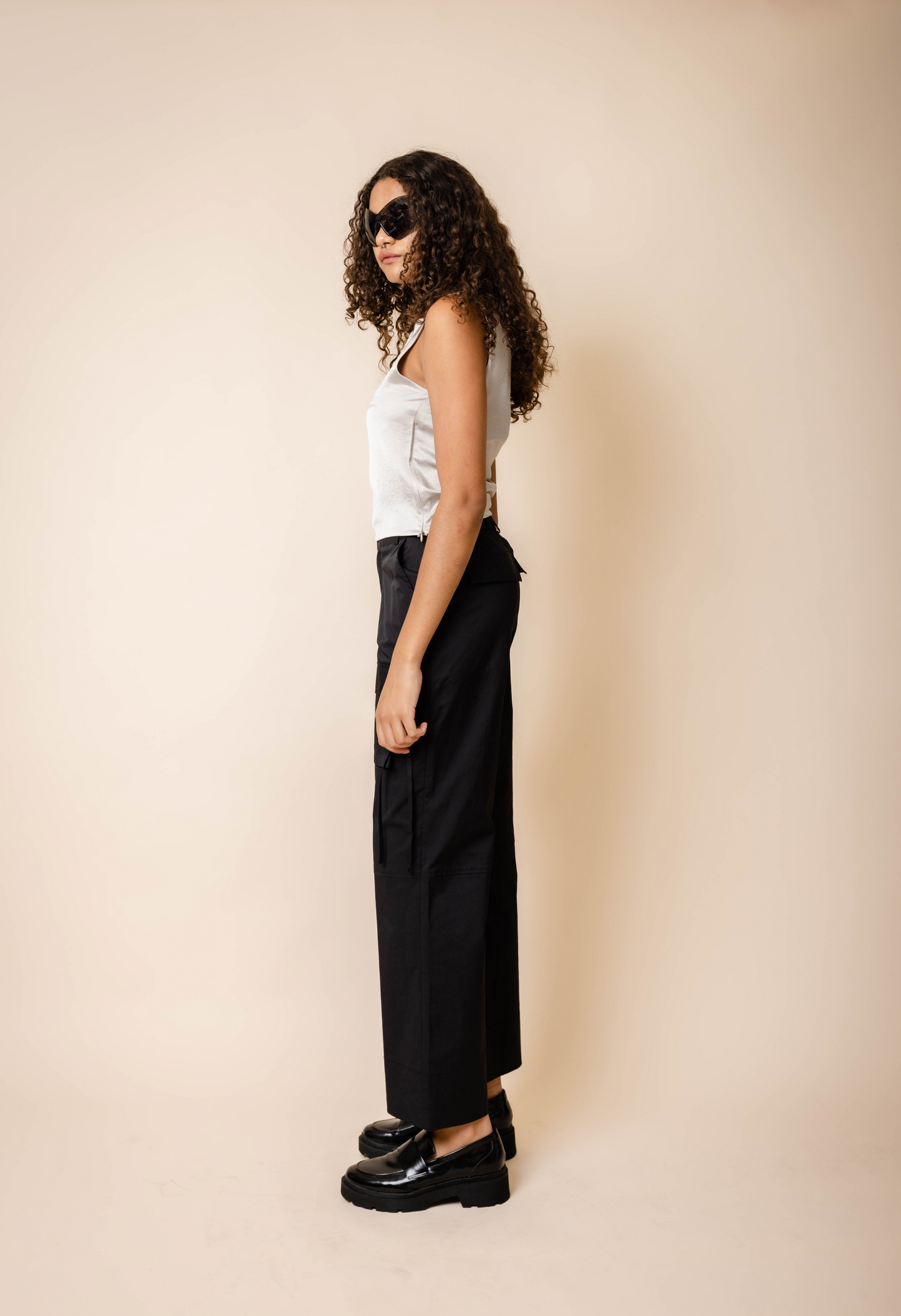 Silky Box Tank Top in Taupe
