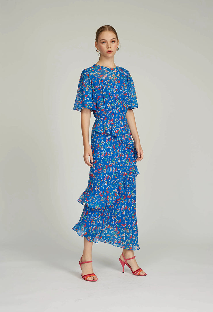 Vida B Dress In Cobalt Patchouli