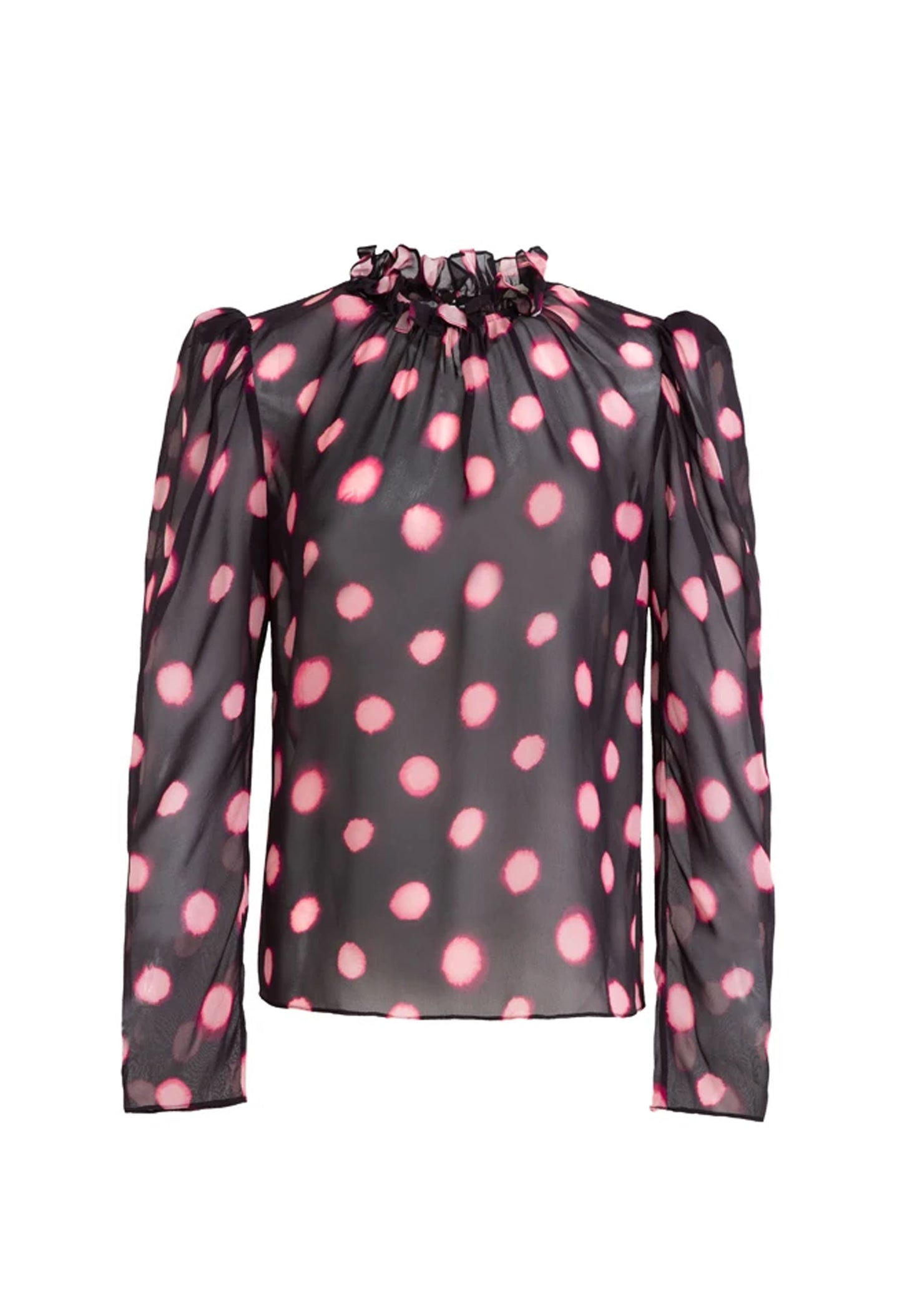 Mel B Top In Blush Large Polka Print