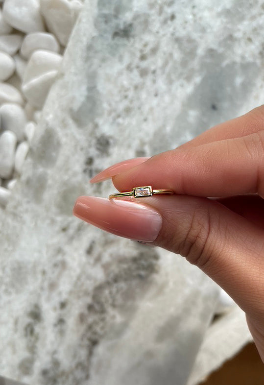 Dainty Gem 14K Gold Vermeil Crystal