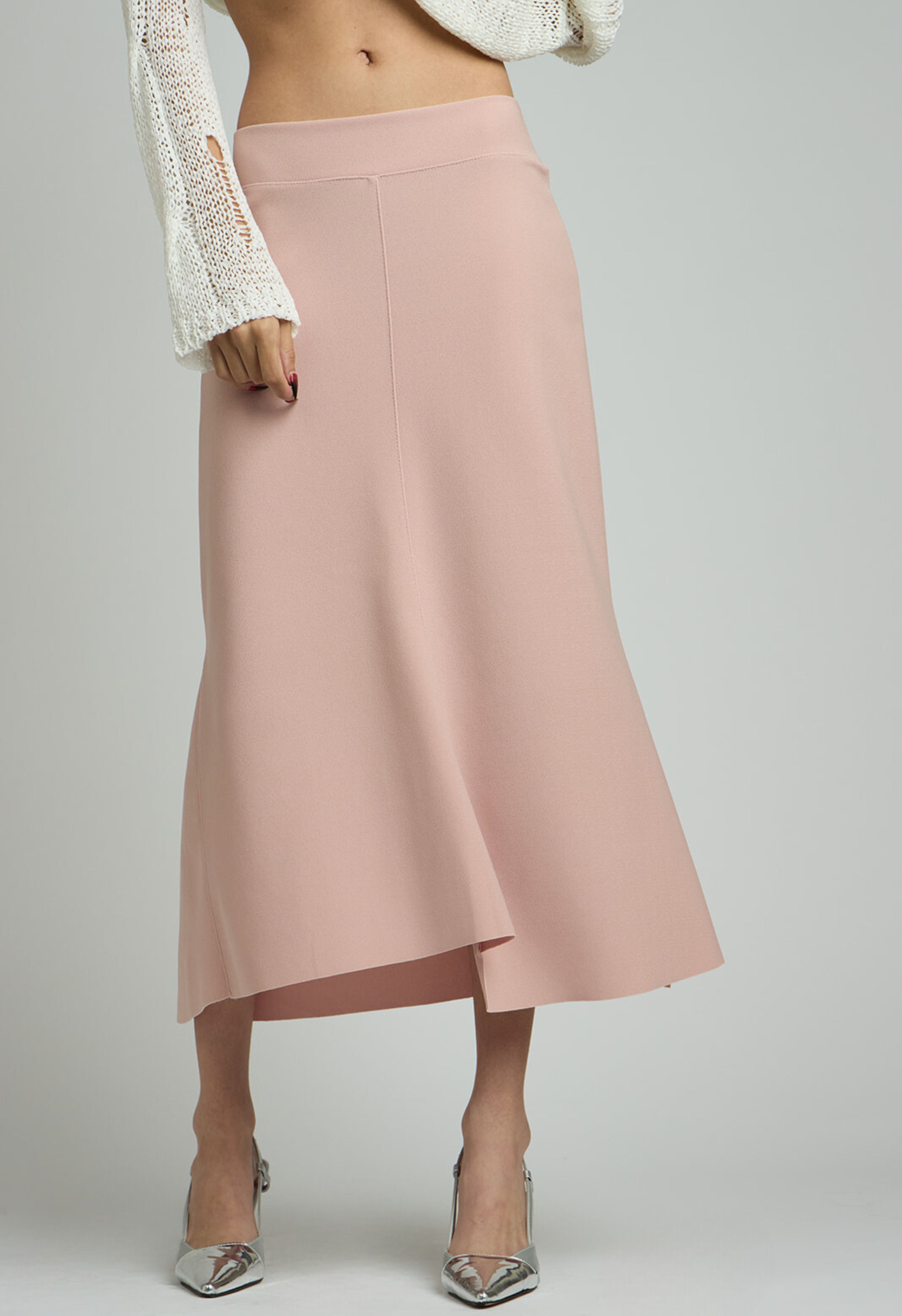 Tailored Mermaid Midi Skirt in Salmon – The NKC Store