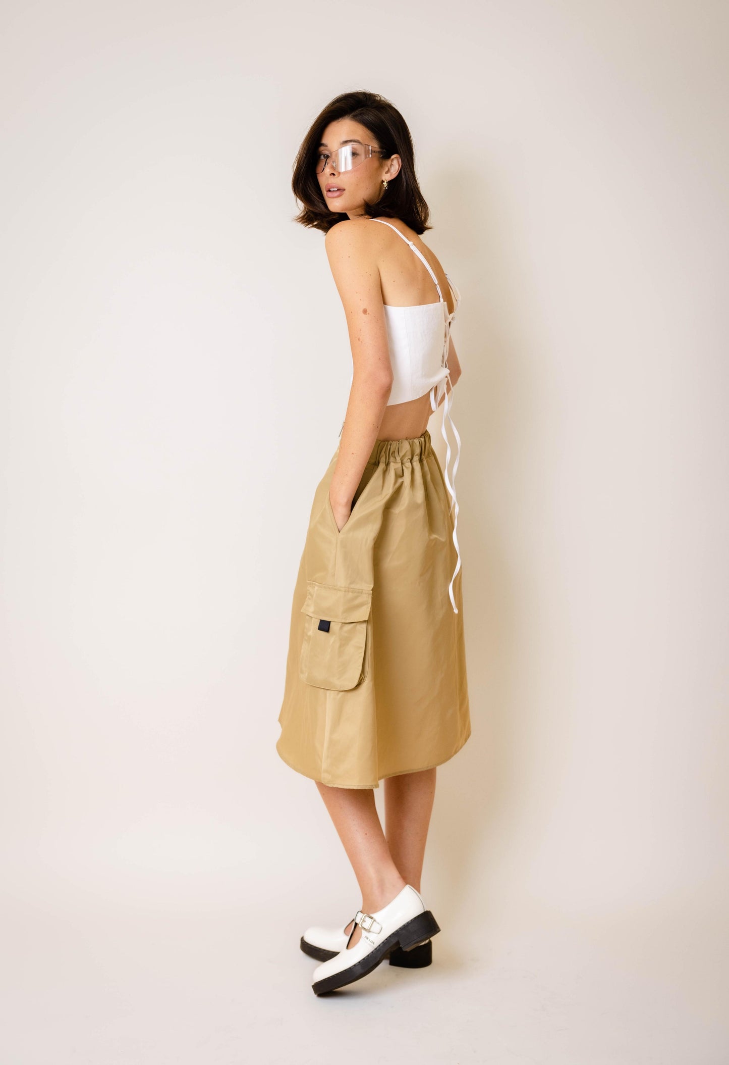 Cargo Skirt in Tan