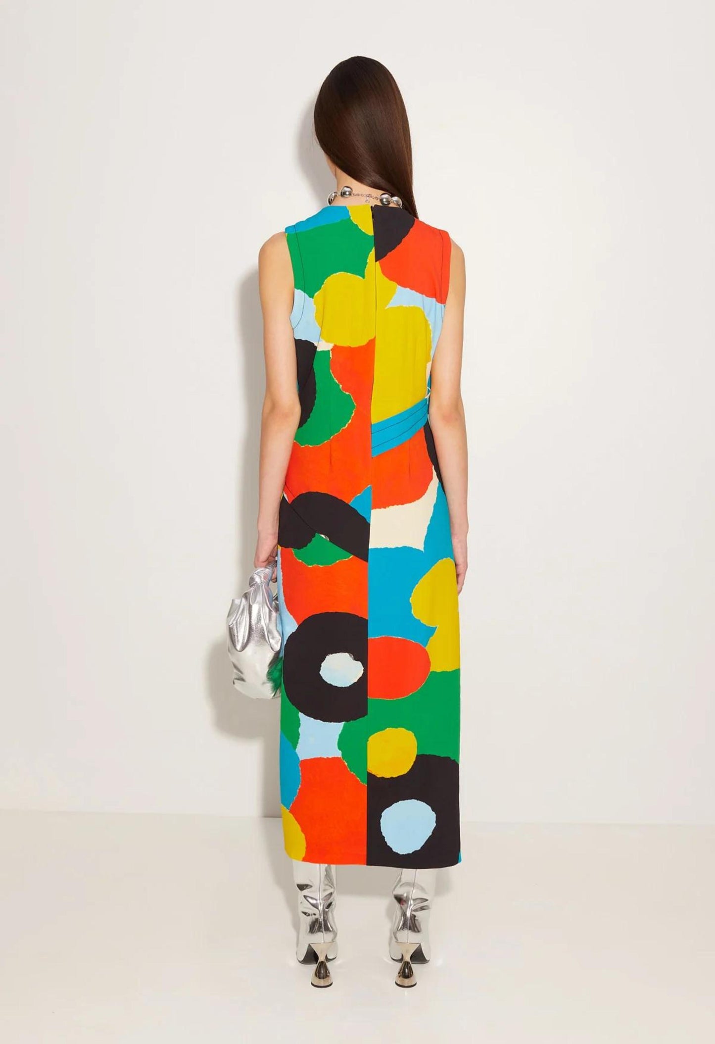 Puzzle Dress in Wax Dot