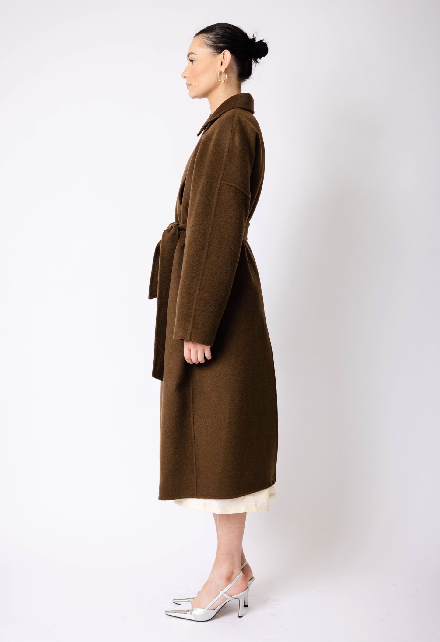 Cashmere Trench Coat in Brown