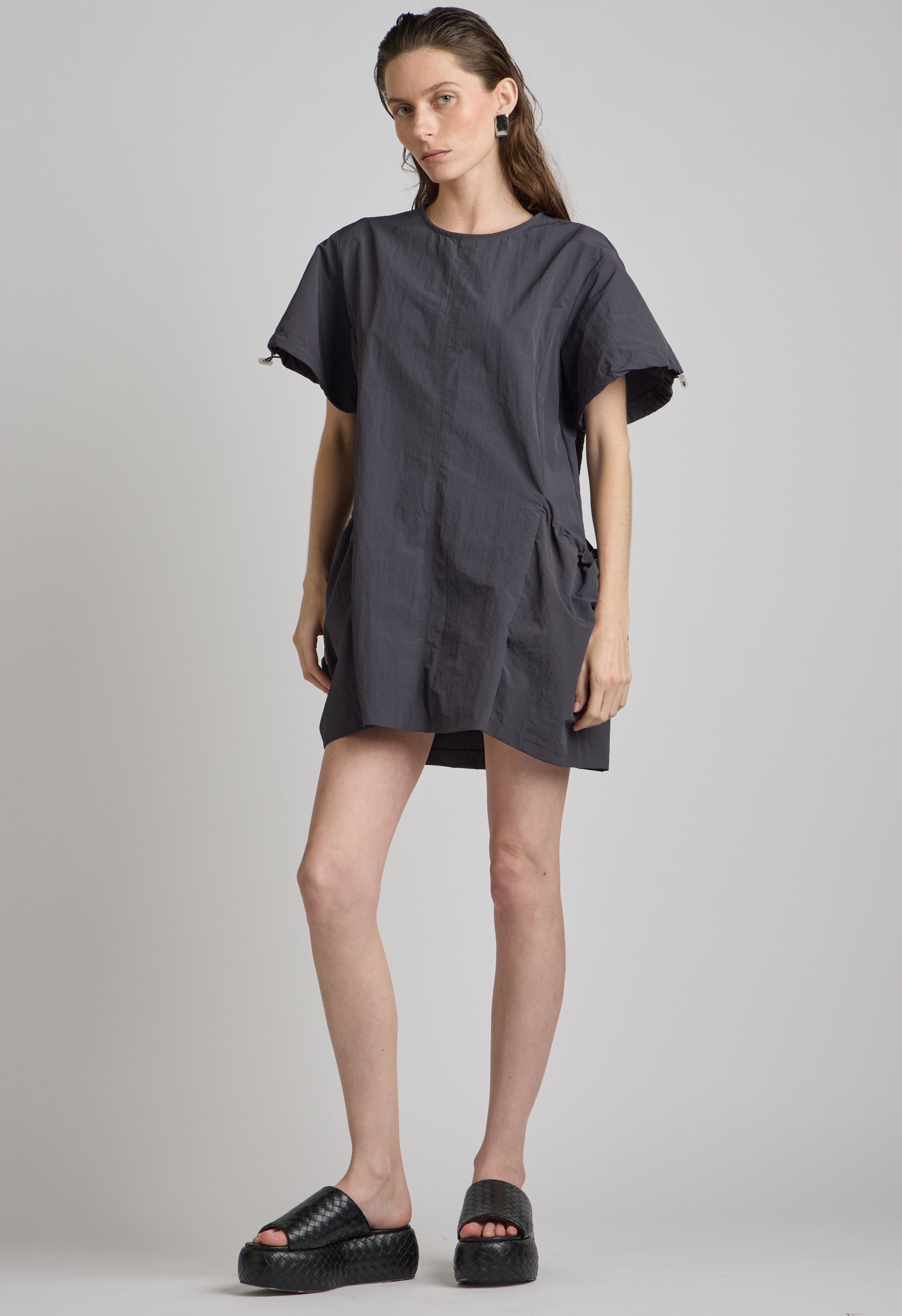 Utility Mini Dress in Charcoal The NKC Store Utility Mini Dress in Charcoal The NKC Store