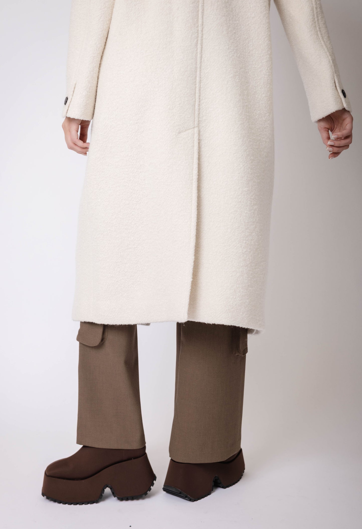 Victoria Teddy Trench In Alabaster
