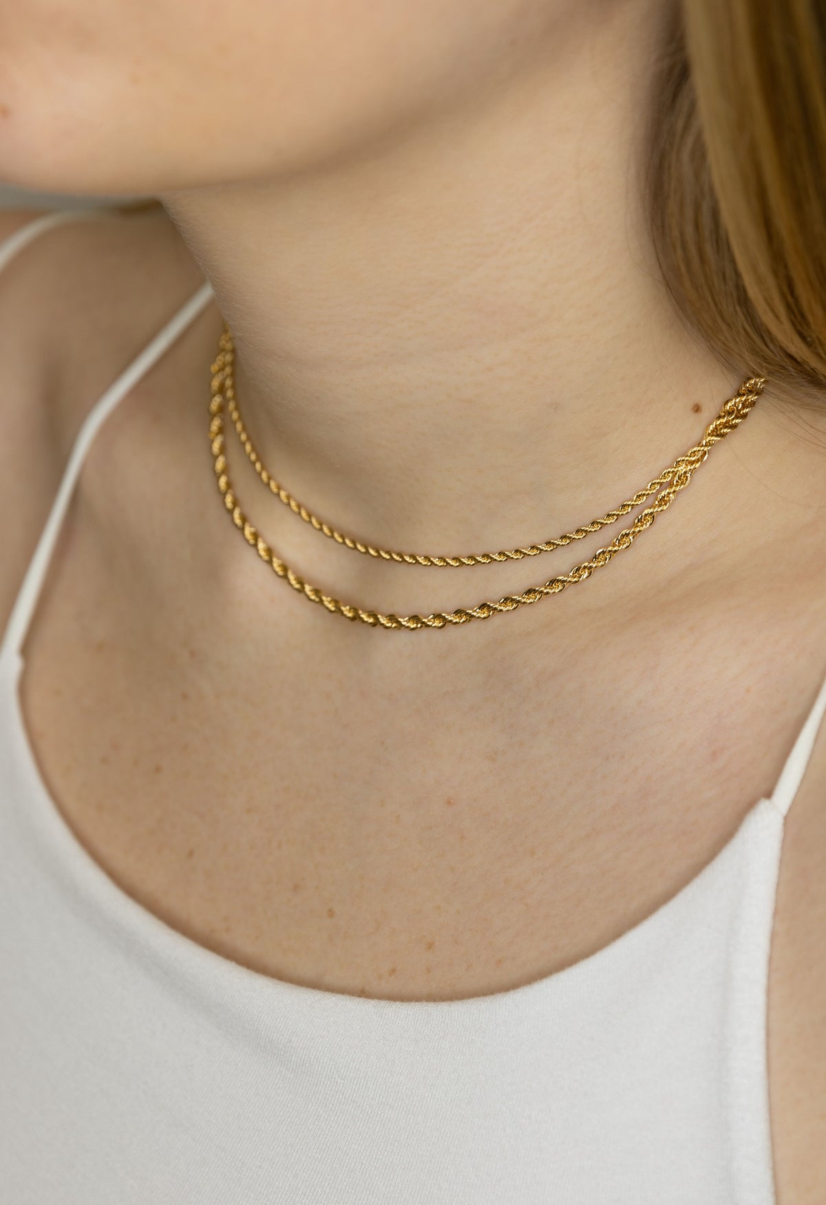 Double Stack Rope Chains Double Rope Chain Goldfilled – The NKC Store