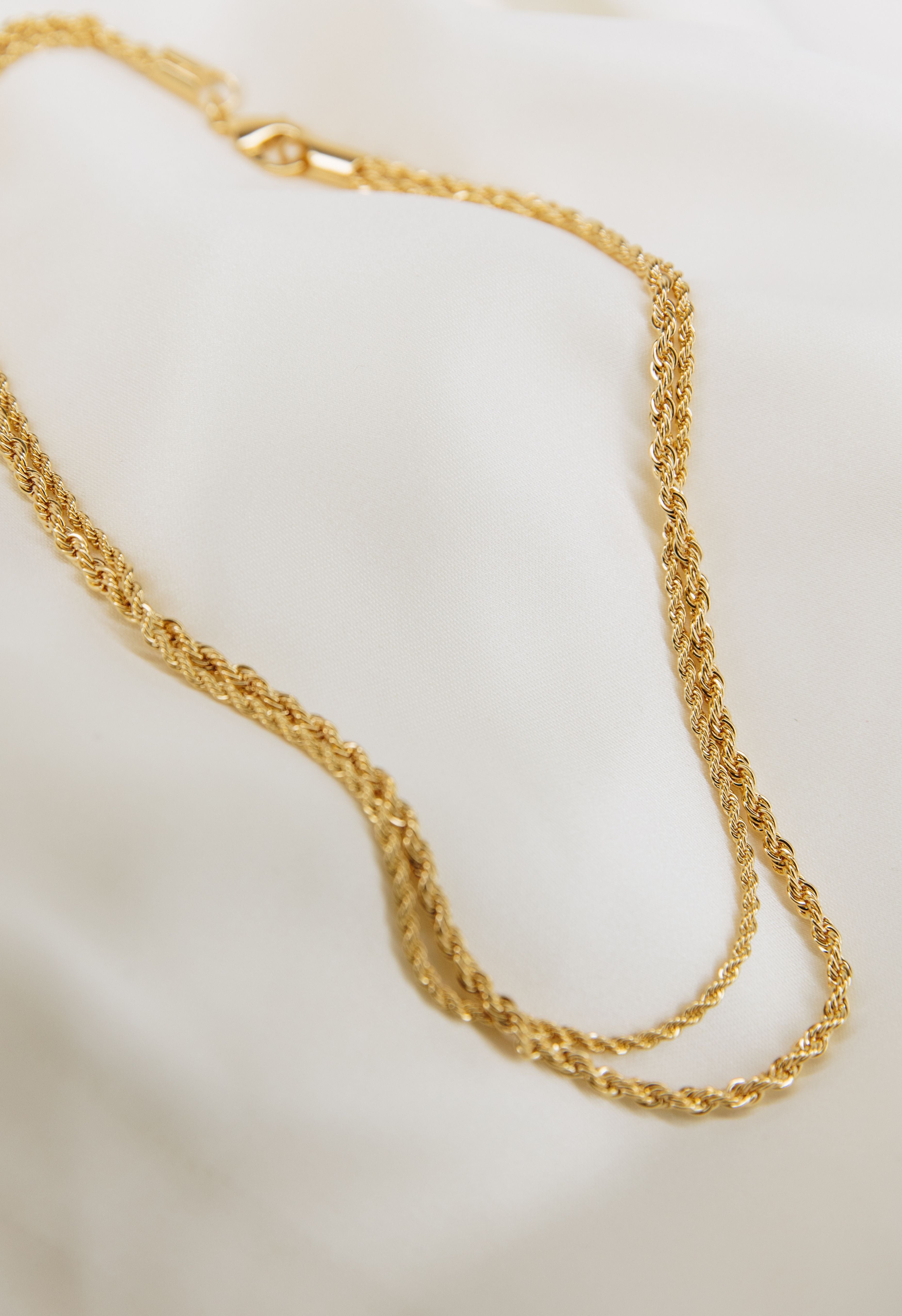 Double Stack Rope Chains Double Rope Chain Goldfilled – The NKC Store