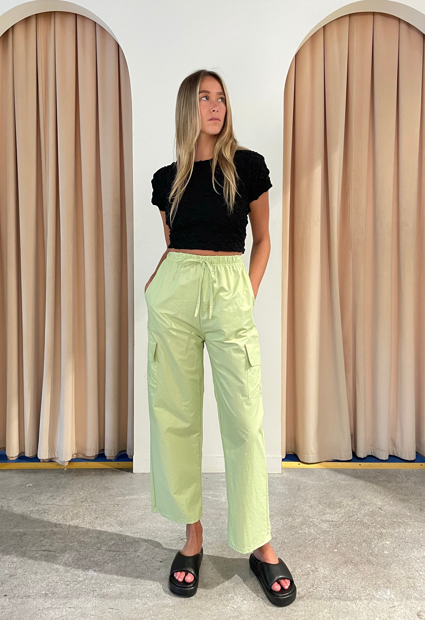 Neon Green Cargo Pants