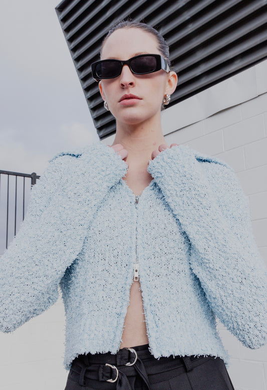 Vacation Knit In Sky Blue