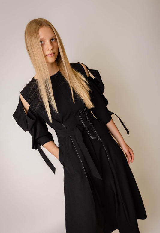 Black Stitch Dress
