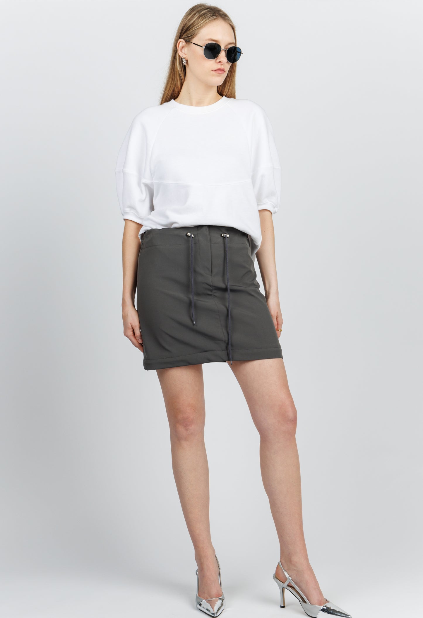 Versatile Utility Skirt in Grey